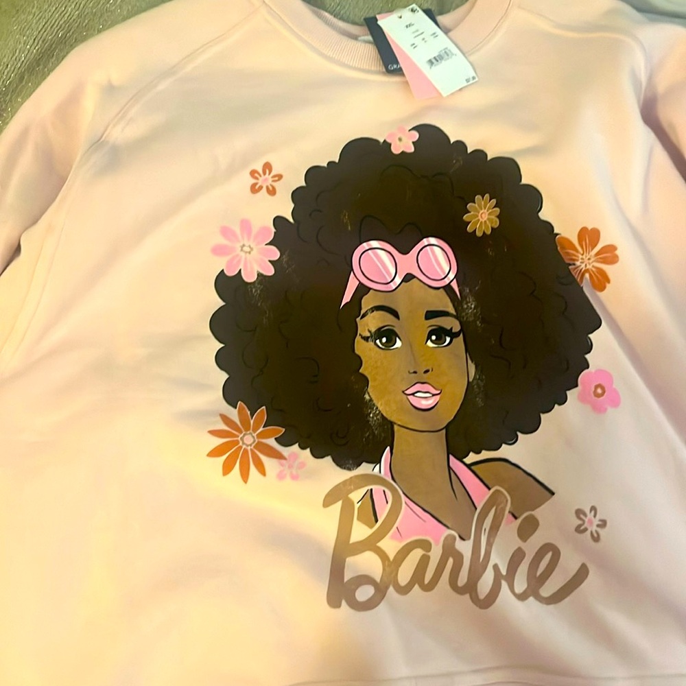 Pink Barbie crew neck. Size XXL..